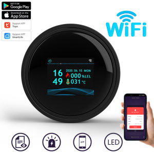 WiFi Natural Gas Sensor: Smart Alarm & Digital LCD Display for Home Kitchen Safety