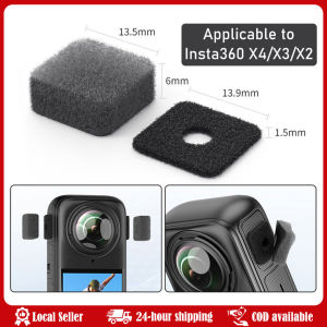 6Pcs VRIG Mic Wind Muff Microphone Windscreen Microphone Windshield Replacement for Insta360 X4/X3 Accessories Microphone Wind Muff For Insta360 X5/X4/X3 Reduce Noise & Enhance Sound Quality Microphone Windshield Replacement Accessories