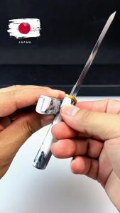 Japanese Fruit Double Knife Non-Control Stainless Steel Knife Fruit Sushi Outdoor Slicing Knife