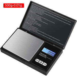 GUIG | Mini Jewelry Scale 0.01g Electronic Stainless Steel Digital Pocket Scale Gold Gram BalancePortable Kitchen Scale Weighting Tool