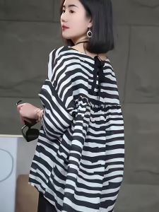 Fashionable Casual Versatile Black White Womens Spring New Arrival Top High-End Sensation Beautiful Shirt Commute Style Korean Version