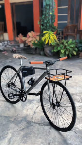 GIR CRANK SINGLE SPEED EXODUS ARM SILVER 46T 44T MTB GUNUNG FIXIE SPAREPART SEPEDA TERMURAH