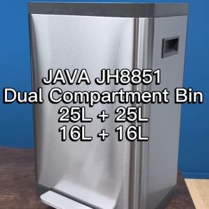JAVA Dustbin Nafisi | JH8851 | Pedal Bin | Dual Compartments | Soft-Closing | Waste Bin | Dust Bin | Trash Bin | Multiple Variants | Various Sizes