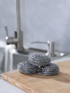 3-Pack Premium Steel Wool Scrubber Metal Set - Heavy Duty Cleaner for Pots Pans & Sinks | Eco-Friendly & Reusable