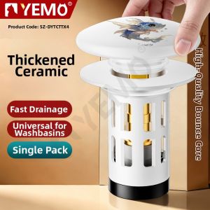 YEMO | Push Pop-up Stopper Filter Clog-resistant Sink Basin