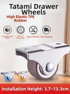 FANGXIANSHENG | Quiet Small Rubber Swivel Casters 1 inch