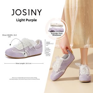 Josiny | Purple Bow New Spring Training Shoes Inner Heightening