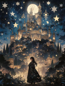 BILIBILI | Jigsaw Puzzle 1000Pieces Dream Castle Moon Fantasy Landscape Artwork Stress Relief Puzzle Wall Art Decor Gift