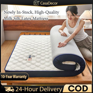 CASA 9CM Contains Latex Foam Bed Memory Mattress Tilam Single/ Queen/King Tatami Foldable Mattress Thick Mattress Topper