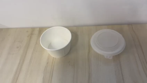 (50 PCS) - Disposable White Paper Bowl With Inner Lid | Lid 390  520  850  1000
