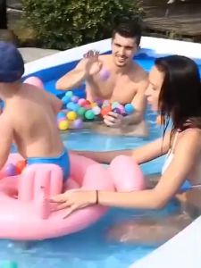 Outdoor home childrens swimming pool ocean ball pool inflatable square pool