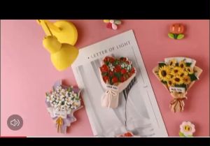 SG Seller [ Christmas Gift] Flower Bouquet Resin Fridge Magnets / Rose Tulip Sunflower Refrigerator Magnet Mothers Day Gift Teachers Day