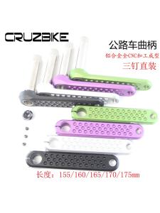 Cruzbike Road Bike Crankset GXP Hollow Integrated Aluminum Alloy Full CNC Direct Mount Bicycle Pedal Power Transfer System