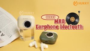 HUKKY MR8 TWS Earphone Bluetooth ANC Noise Reduction Bluetooth 5.4 Headset LED Power Display Headphones Wireless Headset Dengan Mikrofon Earphone