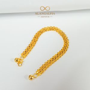 Gelang Tangan titanium Motif Tikar Anti Karat Sesai Poto