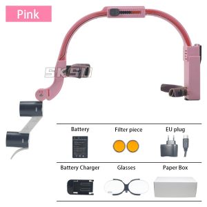 LED Dental Head Mounted Headlights Dual Lights Surgical Ear Nose Throat Lighting Cosmetic Medical Illumination