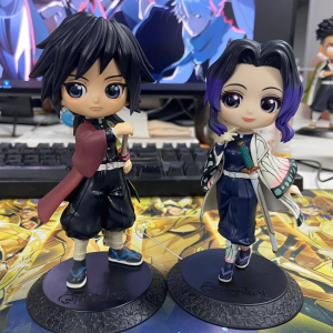 Bandai | Demon Slayer Figure Toy Anime Kimetsu no Yaiba Q Version Standing Tanjiro Nidouzi Inosuke Zenizu PVC Figurine Model Doll Gifts