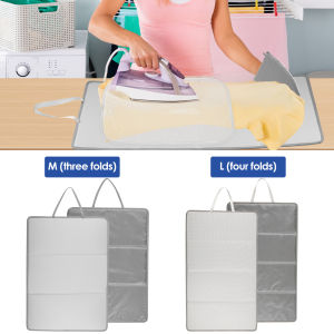 Ironing Blanket Ironing Mat Upgraded Thick Portable Travel Ironing Pad Length of 26.8/20inch Isolate Heat Pad Cover for Washer