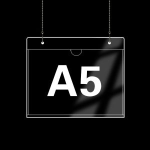 RUIKELAIXIANG | Acrylic Replaceable A4 Hanging Sign Advertising Board Warehouse Identification Sign Factory Workshop Area Division Indicator Sign Shelf Hanging Sign