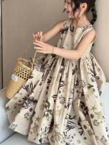 Hoa Bé Gái Đầm Mỏng Mùa Hè Cộc Tay Không Tay Công Chúa Váy Trẻ Em Thời Trang Sành Điệu Dễ Thương Em Bé Đầm Áp Dụng Cho Tất Cả Các Bé Gái Từ 3-14 Tuổi