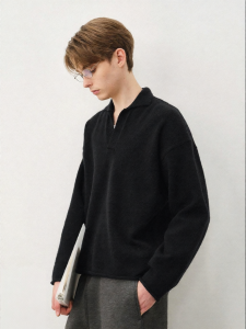 714street | Vintage Boxy Fit Polo Neck Sweater