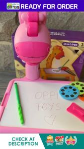 (FREE BATERAI) Edukasi Anak Meja Belajar menggambar Proyektor - Meja Lukisan Anak - Meja Gambar Anak