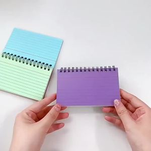 OUHOE | 50 Sheets Colour Tearable Mini Note Book Portable Line Notebook Memo Pad Office Supplies Student Stationery