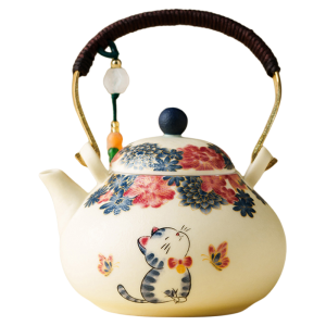 SHUANGYU | Cute Design Aesthetic White Ceramic Tea Set