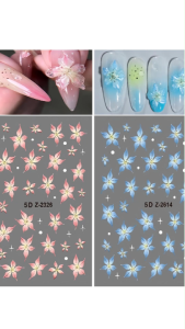Sticker hoa 5 cánh dán móng tay hoa 5 cánh - phị kiện trang trí móng tay - làm nail