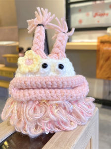 Pink Knitted Earphone Case Freebudspro4 Freebuds6 Protective Cover Autumn Winter Soft Plush Huawei 6i Cute Plush Shell Design