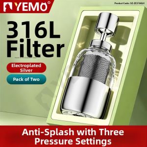 YEMO | Rotatable Water Filter Faucet with 316L Stainless Steel Mesh