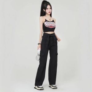 J41 Celana Cargo Jeans Wanita HW Terbaru - Celana Panjang Boyfriend Jeans Kulot Celana Kargo Wanita Highwaist Jeans Lurus Celana Panjang Banyak Saku Jeans kasual jeans longgar