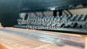 PSD - 12-in-1 Paper Trimmer 360° Rotation Cutter Head Blade with 2 Pattern Guide Ruler
