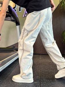 Advanced Design Mens Wide Leg Straight Cut Casual Pants Tie Dye Stylish Low Waist Long Trousers Breathable Polyester Summer