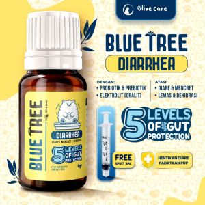 Olive Care Vitamin Obat Kucing BLUE TREE (Diare) Mencret Lemas Probiotik Diare Akut Pup Lembek/Cair Dehidrasi Bakteri Virus Kesehatan Pencernaan Kucing