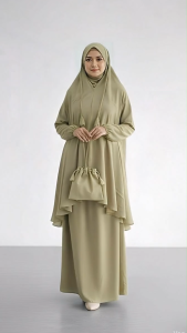 Mini Dewasa Muslimah Fashion Ironless Dengan Mini Bag Stylish Hijab