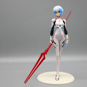 Bandai | 23cm Rei Ayanami  Action Figure with Spear of Longinus EVA Neon Genesis Evangelion Anime Collectible Model Toy Gift for Fans