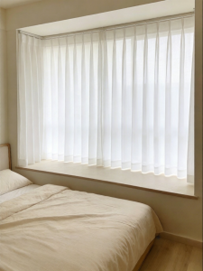Easy Install Window Curtain self-adhesive track Privacy Light-filtering Sunproof and Heat Insulation