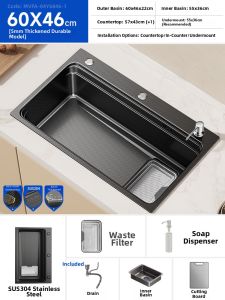 JIAYUN | SUS304 Stainless Steel Sink Single Large Basin Thick Undermount