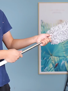 Kemoceng Microfiber 2.8m Tarik Tekuk Fleksibel Alat Tongkat Panjang Pembersih Langit Rumah