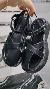 [LOẠI 1] Sandal Rọ Dép Quai Hậu Nữ Đế Cao 4Cm Đế Cao Su Mềm Chất Da Xịn Style Nhẹ Nhàng NaVy Shoes Shoes