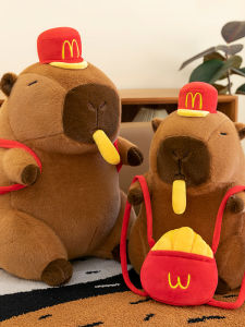 QIAOSHANG | Đồ Chơi Gấu Bông Capybara Đội Mũ Dễ Thương Vui Nhộn
