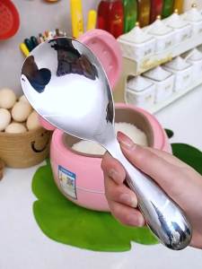 Vintlook Thép Không Gỉ muỗng ăn Tay cầm dài Hộ Gia Đình Lớn Muông ăn sup Muỗng Không Dính MUỖNG CƠM