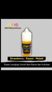 AGA Essen Oplosan Aroma Strawberry & Kaweni Melati Umpan Pancing Semua Jenis Ikan 15ml 30ml