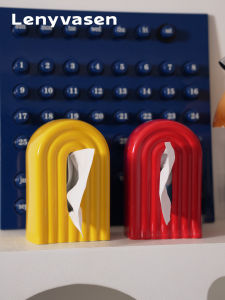 Lenyvasen Rainbow Ceramic Tissue Box Home Living Room Desktop Ornaments Living Room Tissue Box Dining-Table Decoration