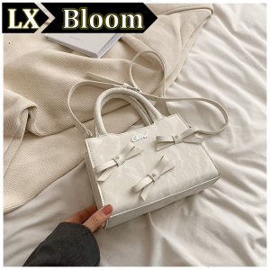 LX Bloom2025 Spring New Womens Casual Versatile Pure Color Luxury Daily Handbag Fashionable Square Shape Soft Handle Bag