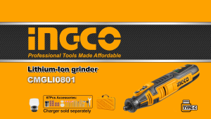 INGCO 8V CORDLESS GRINDER (NO USB CHARGER) + 67 ACCESSORIES CMGLI0801