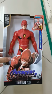 The Flash Action Figure Avengers Toy for Kids Classic Titan Hero Tech Edition with Light Sound Function 10 Inch Height Press Button Effects