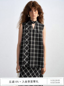 เสื้อยืดคอกลมแขนกุดผ้าฝ้ายแท้ 100% สีพื้น เสื้อเชิ้ตคอตตอนสไตล์วินเทจ FLOWERSAYS ทรงเข้ารูป ฤดูใบไม้ร่วง 2025