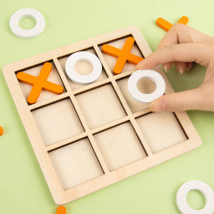 Mainan Tic Tac Toe Board Game Puzzle Murah Mainan Edukasi Catur Bahan Kayu Chess Xo Mainan Kayu Anak